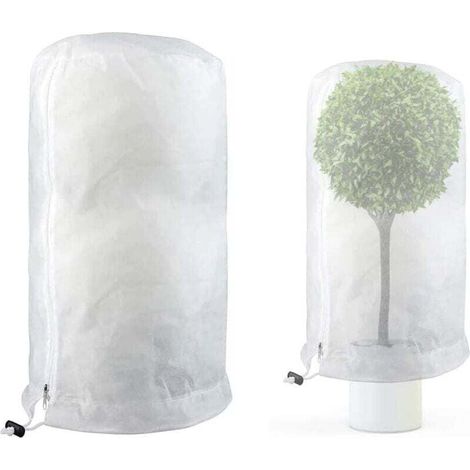 Bâche de paillage d'hiver, protection hivernale des plantes, 140 x 200 cm, tente de culture d'hiver, respirante, résistante à la déchirure, réutilisable, protection contre le gel, sac de protection de (1/4)