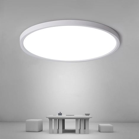 Plafonnier LED Ø30cm, 24W 2160LM Lampe De Plafond, IP44 Plafonnier Salle De Bain LED, 6500K Blanc Froid Luminaire Pour Chambre, Salle De Bain, Cuisine, Couloir, Balcon (1/5)