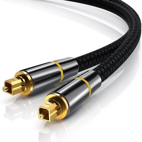 m digitales optisches Audiokabel Toslink Glasfaserkabel für Heimkino-Soundbar, TV, PS3, PS4, Xbox - 3 m (1/4)