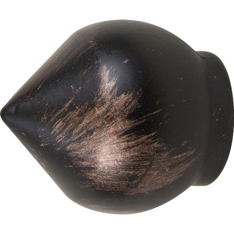 2 POMOLI A BULBO IN ALLUMINIO NERO/ RAME