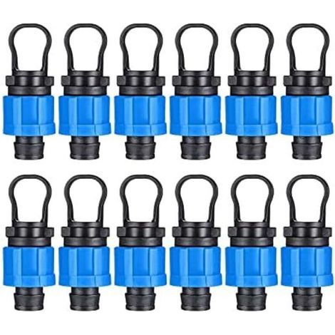 CSPARKV pack di 12 caps con l'irrigazione a goccia 1/2" - Montaggio universale - Compatibile con strisce-goccia, goccia di 16 a 17 mm (1/5)