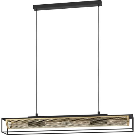 Suspension luminaire Nohales, lustre rectangulaire à 4 lampes, lampe (1/5)