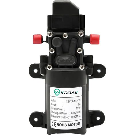 Pompe à diaphragme, pression de 130 PSI, débit de 6L/min, Droit (1/2)