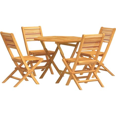 Maison Exclusive - Set da Pranzo per Giardino 5 pz in Legno Massello di Teak (1/5)