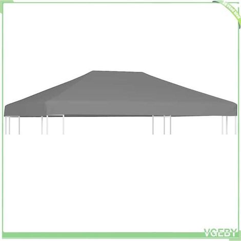 Toile de toit belvédère - FAFEICY - 44787 - 4x3 m - 310 g/m² - Gris (1/5)