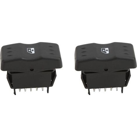2X pour Dacia Logan 2004-2014 Vitre Électrique Interrupteur Unique Rétro-Éclairage Orange 60015-46816 6001546816 (1/2)