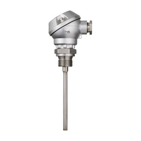 Jumo Sensore di temperatura Testa di collegamento pressofusa in alluminio / filettatura in acciaio inox Sensore tipo Pt (1/3)