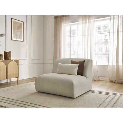 BOBOCHIC - Chauffeuse 1 place pour canapé modulable SIRIUS tissu texturé Beige (1/5)