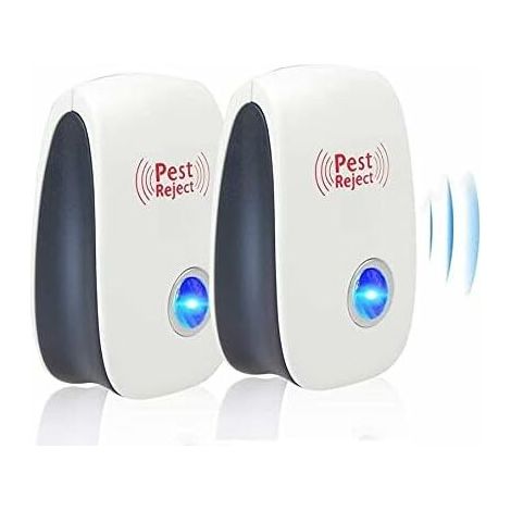 DEESSE SHOP - Répulsif à ultrasons Ventdest, répulsif contre les moustiques, araignées d'insectes, souris, parasites, rats, cafards, fourmis 2 pièces