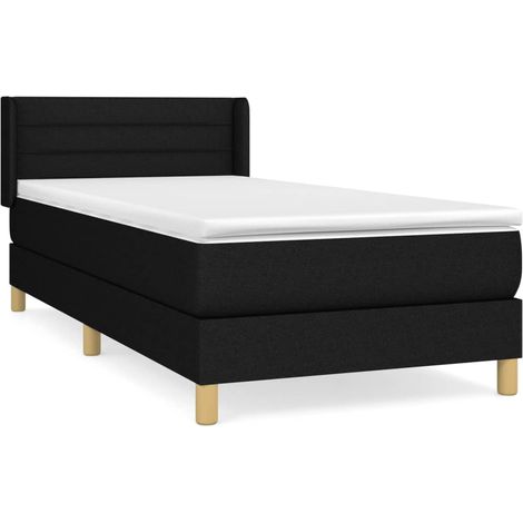 Maison Exclusive - Boxspringbett mit Matratze Schwarz 80x200 cm S