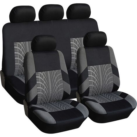 5 Places Universel Voiture Ensembles Housses Siège pour Renault Clio/Clio R.S. V IV III II I B7/BF/BH/KH/BR/CR/SB/SR 1990-2025 Housses Siege Avant Arrière Auto Accessori,Grey (1/5)