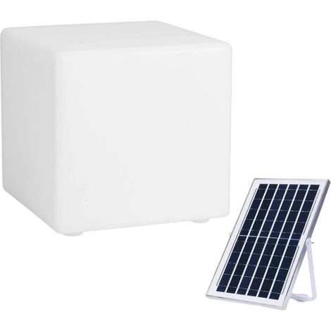 Lampadaire cube/carré orientable, lampe de chevet créative, éclairage d'ambiance rechargeable intégré au canapé, 101010cm - Version à énergie solaire externe (sept couleurs) (1/5)