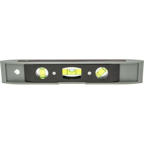 EUROTOOLS Mini-Wasserwaage 230 mm, mit 3 Libellen, magnetisch, T69023