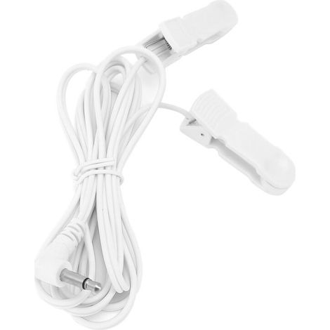 Câble d'électrode TENS 3,5 mm avec pinces auriculaires pour appareil de physiothérapie (1/5)
