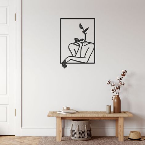 Schwarze Acryl-Wanddekoration, minimalistische Wandkunst, moderne abstrakte Kunst