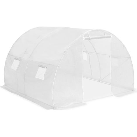 Invernadero de tienda para plantas flores y verduras 9 m² 300 x 300 x 200 cm blanco 020044457