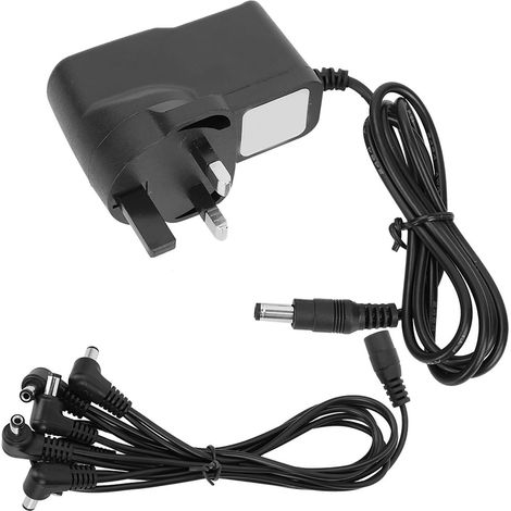 Alimentation pour pédales d'effets de guitare professionnelles, adaptateur 9 V, adaptateur 100-240 V (1/5)