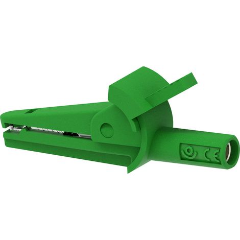 Electro PJP 5002-IEC-d4-CD1-V Krokodilklemme Grün Klemmbereich max.: 9 mm Länge: 51 mm 1 St. (1/2)
