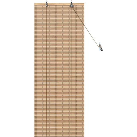 Vidaxl – Store enrouleur bambou 60 x 160 cm – Résistant aux UV – Installation intérieure/extérieure – Contrôle de lumière ajustable (1/5)