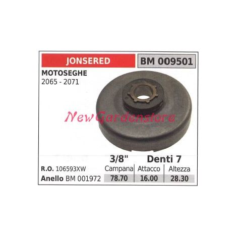 Pignone JONSERED motore motosega 2065 2071 3/8' denti 7 009501