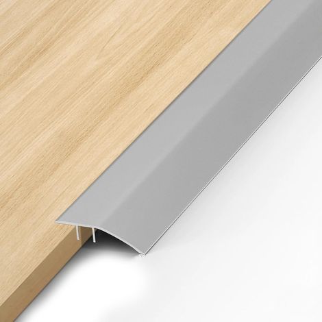 Rampe de seuil de porte en aluminium - 0,9 m x 43 mm - Autocollant - Profil de transition - Compensation de hauteur 8 à 40 mm - Pour seuil d'ouverture de porte, rampes, bois, stratifié, carrelage (1/5)