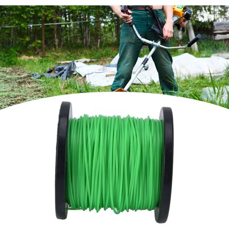 Convient aux débroussailleuses et tondeuses Husqvarna, Ryobi, Echo, Stihl et autres marques utilisant du fil rond de 2 mm. Bobine verte de 100 m. (1/5)