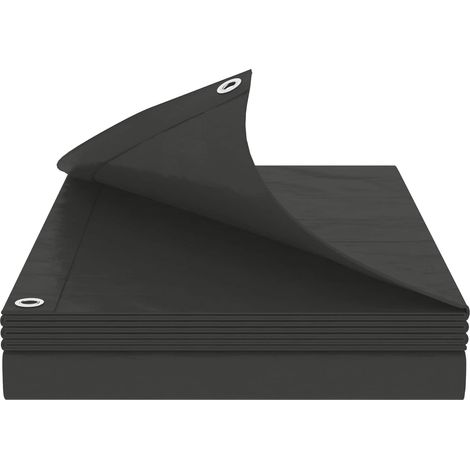 Plane mit Ösen Anthrazitgrau 2 x 3 m 90 gsm PE vidaXL (1/5)