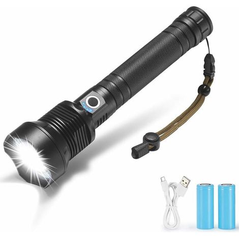 Lampe torche LED 90000 lumens la plus puissante lampe torche USB 26650 xhp70 xhp50 chasse P70 Flashlight--