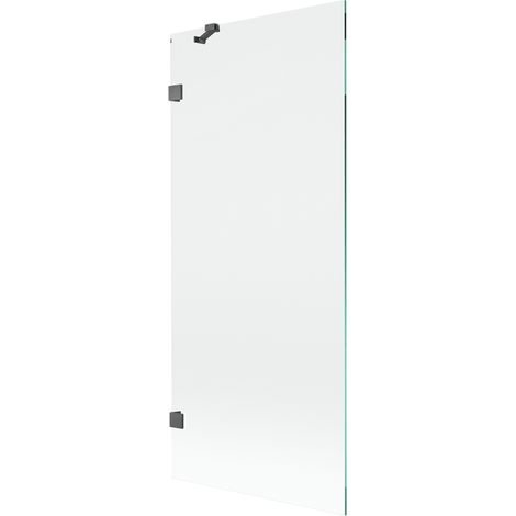 Paroi de baignoire pivotante Mexen Lunar 80 x 150 cm, transparent, gris canon brossé - 897-080-000-66-00 (1/5)
