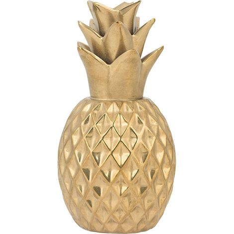 Décoration d'Intérieur en Forme d'Ananas Doré adapté au Meuble Design Moderne et apporte une Touche Fantaisiste 23 cm de Hauteur Beliani (1/5)