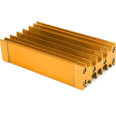 Radiateur de moto en alliage d'aluminium avec système de refroidissement d'huile, compatible avec les motos Pit Pro, Trail et Dirt Bike 138cc, 140cc et 150cc (couleur or). (1/5)