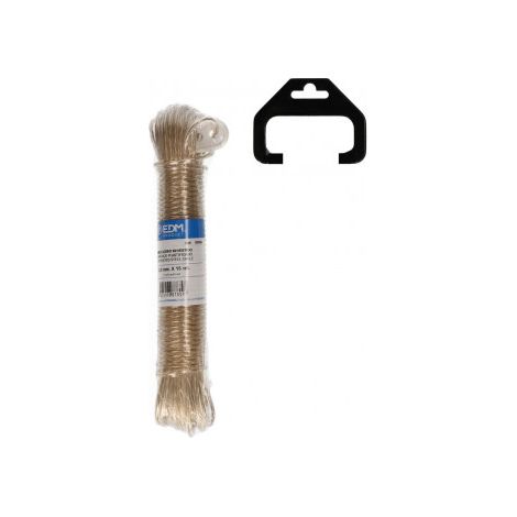 Écheveau de câble en acier plastifié EDM 15m Or