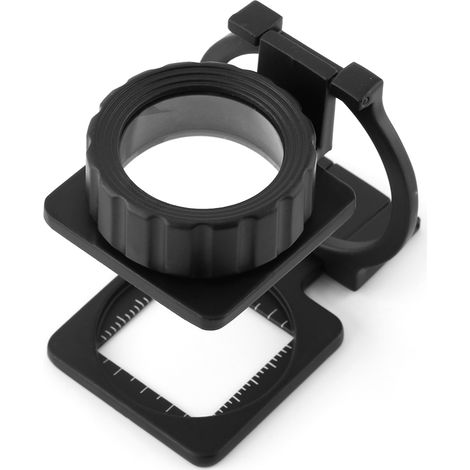 15X Portable Foldable Magnifier Stand Magnifying Glass Lens Loupe Measure Scale