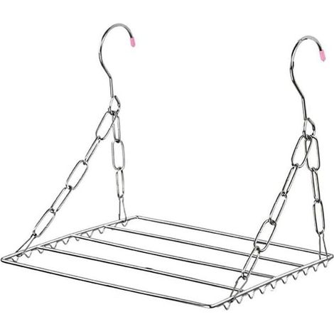 Balcon Pliante Chaussure Séchage Rack Vêtements Sèche-Linge en Acier Inoxydable Blanchisserie sous-Vêtements ( Argent (1/5)