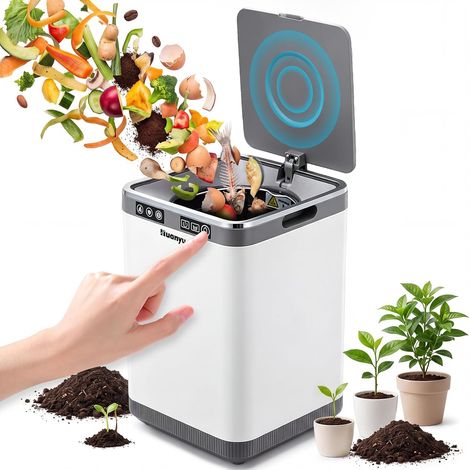 Composteur électrique de Cuisine 4 L Fonctionnement entièrement automatique, inodore, ouverture et fermeture automatiques du couvercle, autonettoyage automatique (1/5)