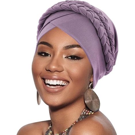Turbante preanudado para mujer - Gorros trenzados para cubrir el cabello, ideales para la caída del cabello y para uso diario (1/5)