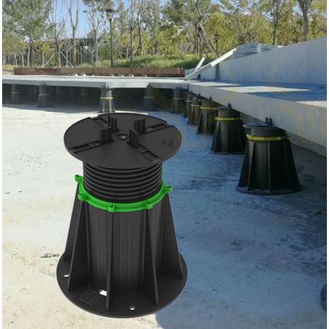 Palier de sol réglable en hauteur pour pieds de terrasse, panneaux de terrasse, bois plastique - 1pc 70-100mm (1/4)