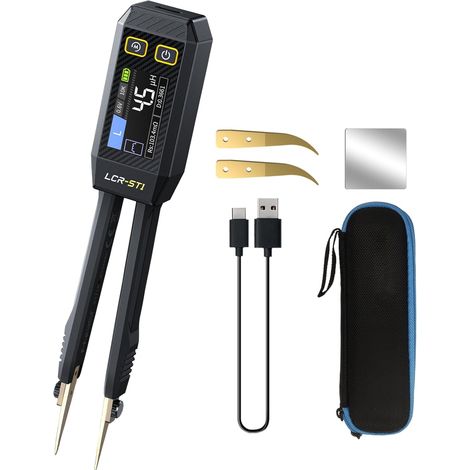 Verbesserte Version LCR-ST1 Mini-Smart-LCR-Messgerät, SMD-Tester, ESR-Messgerät – 100 Hz, 1 kHz und 10 kHz Messwerkzeug für Widerstand, Kapazität, Induktivität, Kontinuität, Dioden