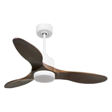 Modulo Ventilateur de plafond pour chambres avec Lumière blanc et bois massif sombre 10 à 25 m² KLDC4SlimP542DwL1WiSlim (1/4)
