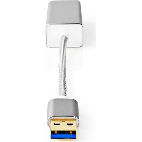 Tarjeta de red usb usb 32 generacion 1 1 gbps usb a macho rj45 hembra 020m redondo chapado en oro cobre desnudo plata caja con ventana cubierta