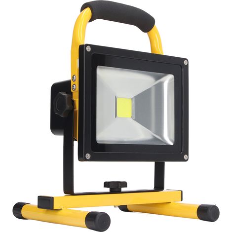 Projecteur LED rechargeable 20 W, éclairage de secours portable pour chantiers, projecteur portatif, lampe de recherche étanche, norme européenne AC 100-240 V (1/5)