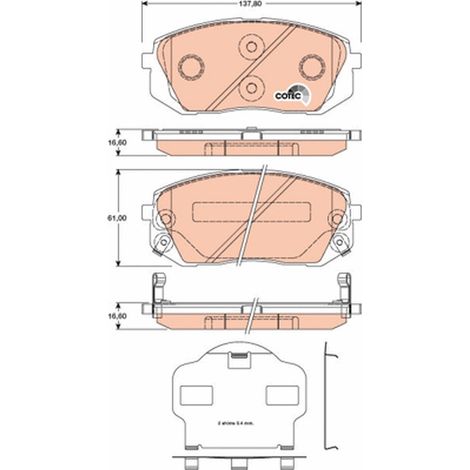 Vordere Bremsbeläge GDB3461 TRW (1/5)