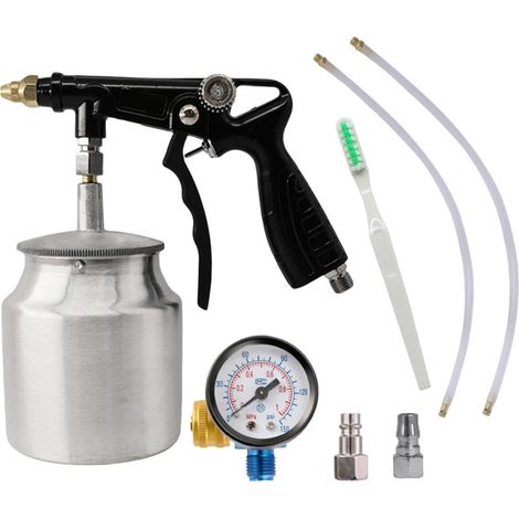 Pistolet à pulvérisation sous-Coureur, Pistolet à pulvérisation Automobile de 1000 ML avec Tasse d'alimentation d'aspiration pour de revêtement lit lit Camion, sous-Couche (1/5)