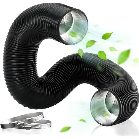 Tuyau Évacuation Climatiseur Mobile 5m Ø150mm Avec 2 Serrer Gaine (1/5)
