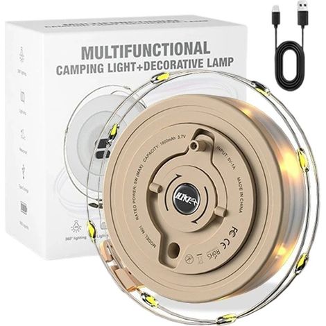Garland bright of camping enroulable, garland of 10 meters, light hot, garland LED with interface USB, ideal for the camping, the hiking, the the of garden and of patio (1/5)