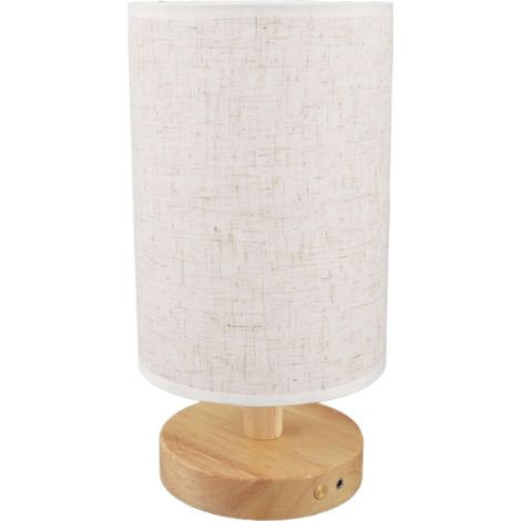 TOPINCN Lampe de Chevet LED à Commande Tactile, Table en Bois (1/5)