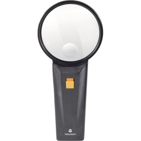 TOOLCRAFT 821031 821031 Handlupe mit LED-Beleuchtung Vergrößerungsfaktor: 2 x, 4 x Linsengröße: (Ø) (1/2)
