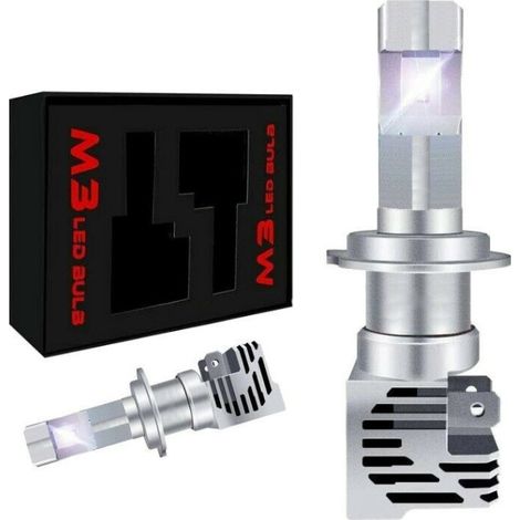 Set kompakter Mini-LED-Lampen M3 H7 X7 12V/24V 50W 5000 lm für Traktoren, Motorräder, Motoren und Autos