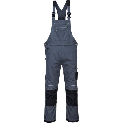 Peto de trabajo en tejido Oxford bolsillo doble para metro PW346 M Gris/Negro