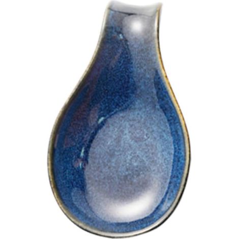 Repose-cuillère en Céramique Bleu Four, Support Décoratif Cuisine, Porte-ustensiles Stable et Facile à Nettoyer, Accessoire pour Table et Plan de Travail, Article Maison Pratique (1/5)